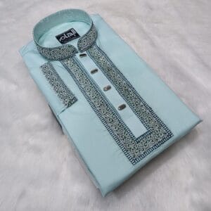 Premium Soft Satin Cotton Embroidered Panjabi